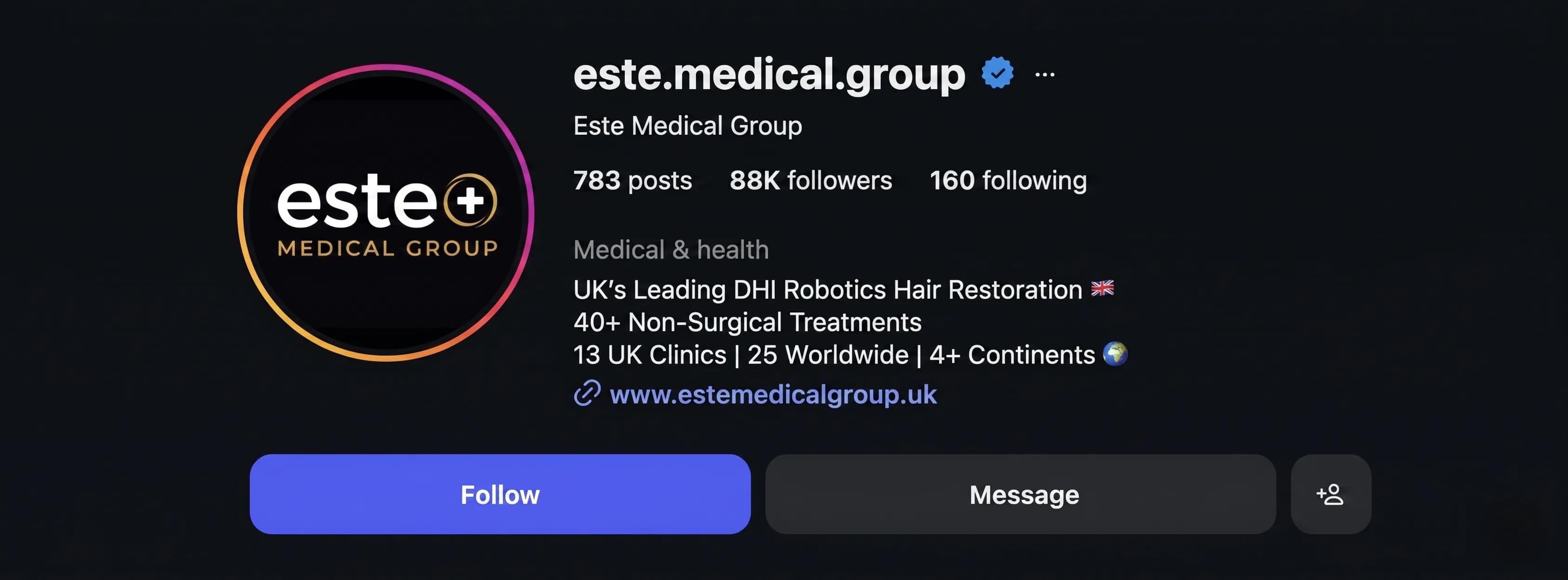Este Medical Group Instagram — Before TTGC